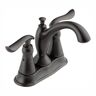 Delta Linden 4 in. Centerset 2-Handle Bathroom Faucet with Metal Drain Assembly in Venetian Bronze