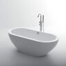 Eviva Lina 60 in. Acrylic Faltbottom Freestanding Bathtub in White