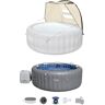 Bestway Santorini 7-Person Air Jet Inflatable Hot Tub with Canopy Spa Accessory, PVC