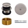 Westbrass Universal 1-3/8 in. Tip-Toe Bathtub Trim with One-Hole Overflow Faceplate & 1-1/2 in. Adapter Bushing, Satin Nickel
