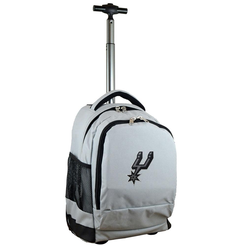 Denco NBA San Antonio Spurs 19 in. Gray Wheeled Premium Backpack