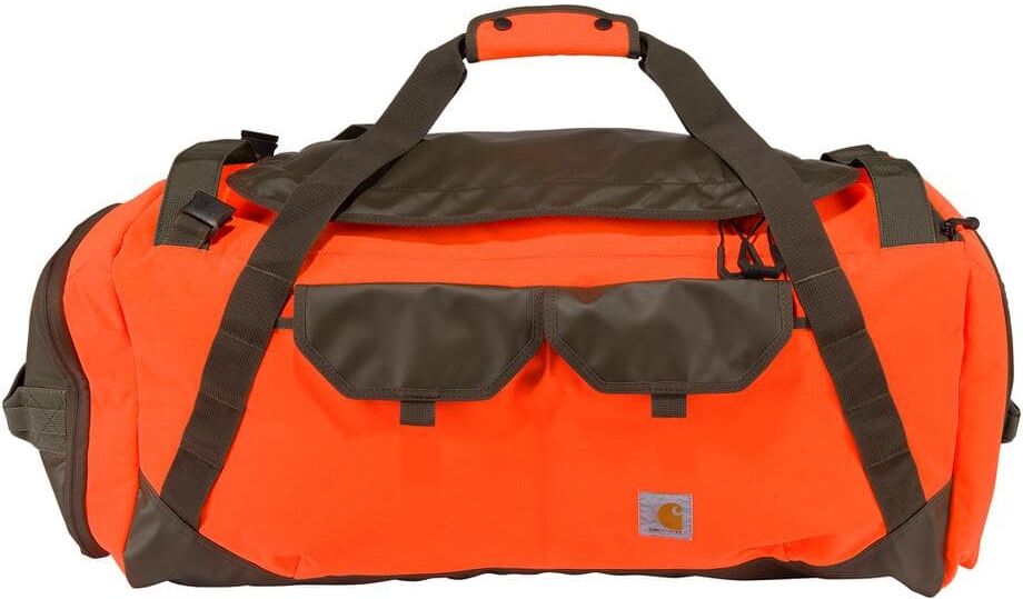 Carhartt 4.13 in. 55L Nylon Heavy-Haul Utility Duffel Backpack Hunter Orange OS