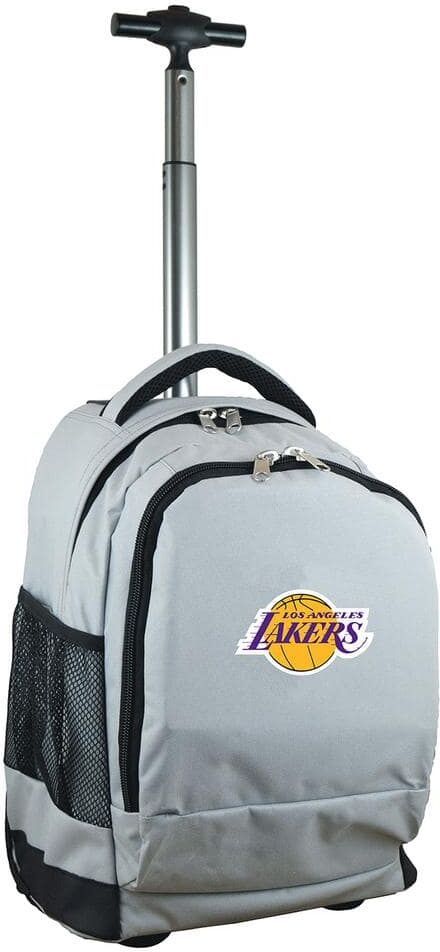 Denco NBA Los Angeles Lakers 19 in. Gray Wheeled Premium Backpack