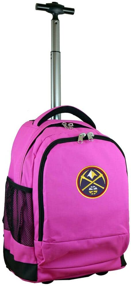 Denco NBA Denver Nuggets 19 in. Pink Wheeled Premium Backpack