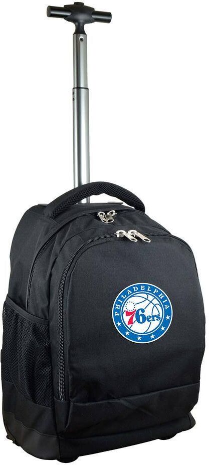 Denco NBA Philadelphia 76ers 19 in. Black Wheeled Premium Backpack