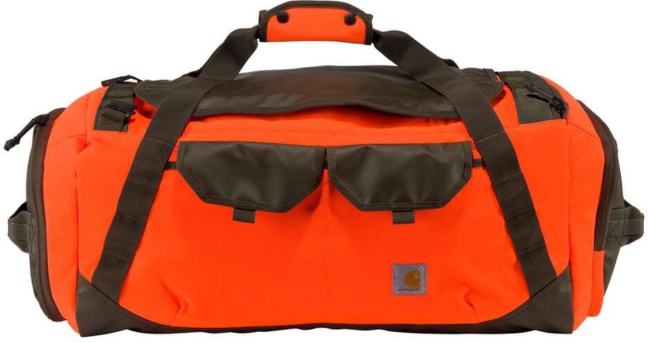 Carhartt 3.94 in. 75L Nylon Heavy-Haul Utility Duffel Backpack Hunter Orange OS