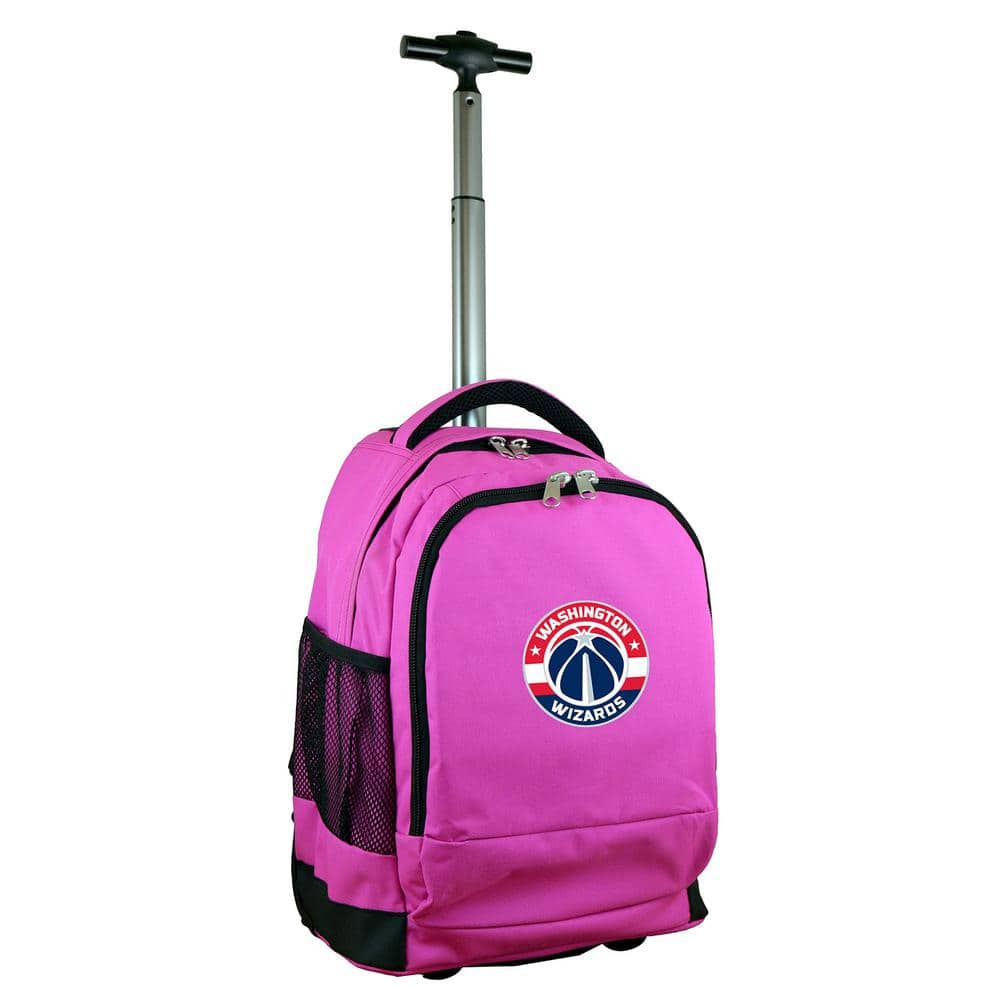 Denco NBA Washington Wizards 19 in. Pink Wheeled Premium Backpack