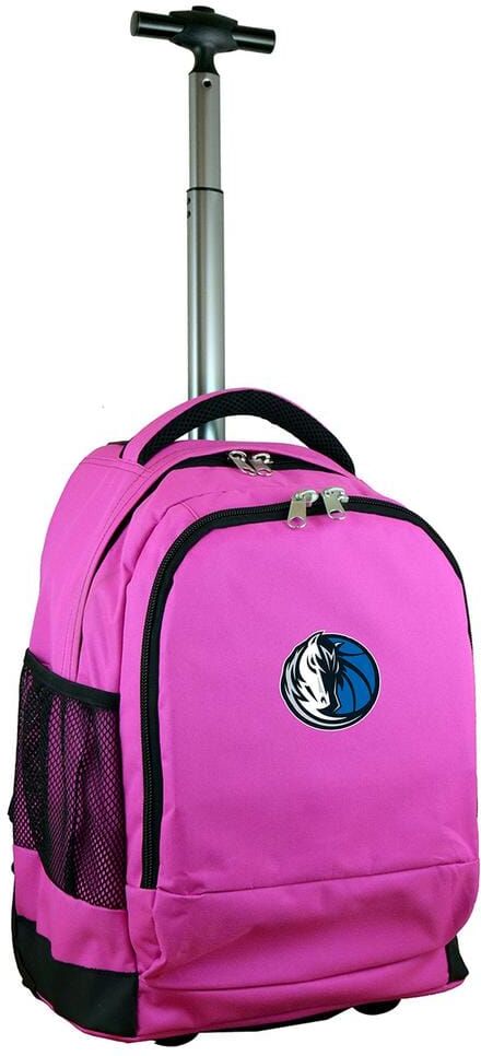 Denco NBA Dallas Mavericks 19 in. Pink Wheeled Premium Backpack