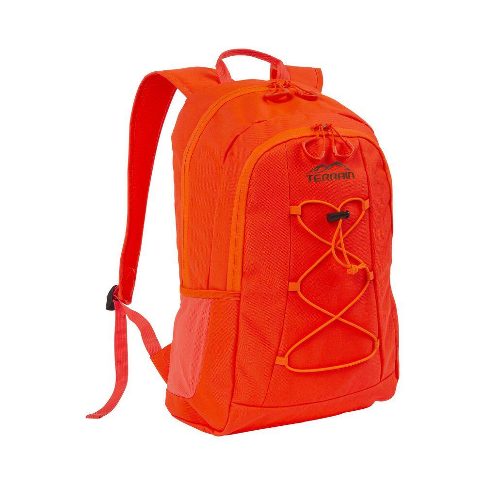 Terrain Tundra Camping Backpack and Daypack, 1,350 cu. in. Capacity, Blaze Orange