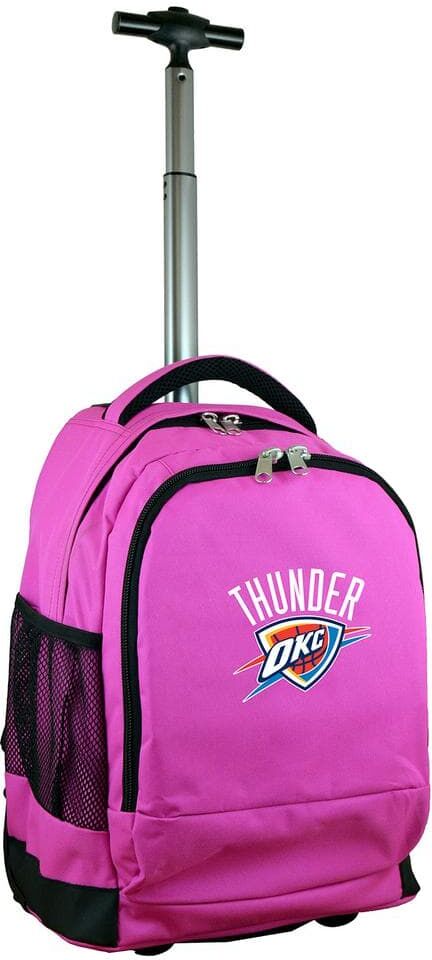 Denco NBA Oklahoma City Thunder 19 in. Pink Wheeled Premium Backpack