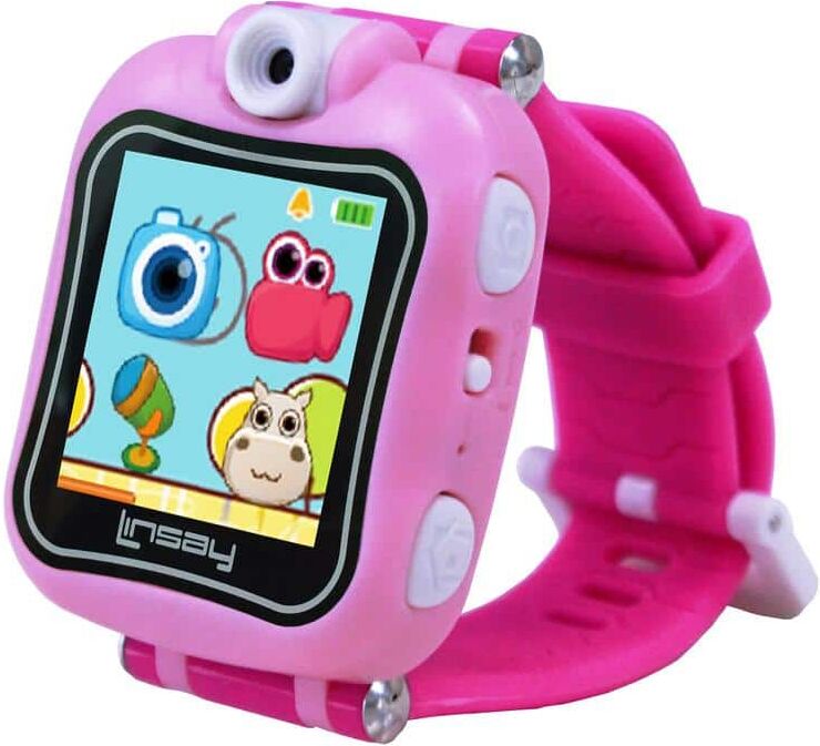 LINSAY 1.5 in. Smart Watch Kids Cam Selfie, Pink