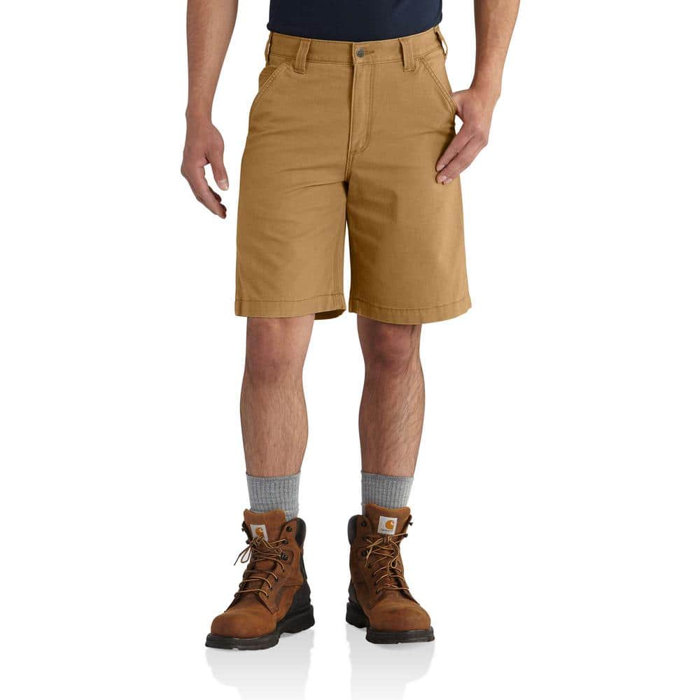 Carhartt Men's 42 Hickory Cotton/Spandex Rugged Flex Rigby Short