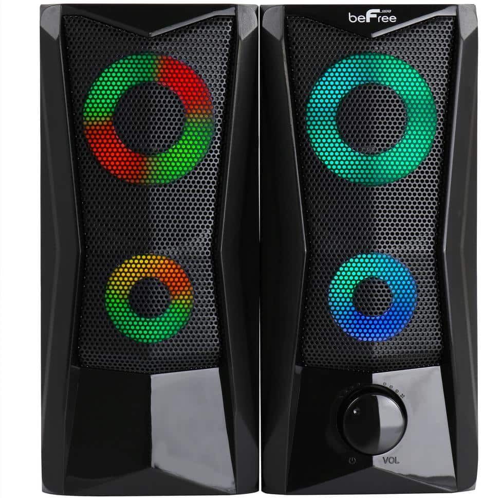 BEFREE SOUND Computer Gaming Speakers with Color LED RGB Lights