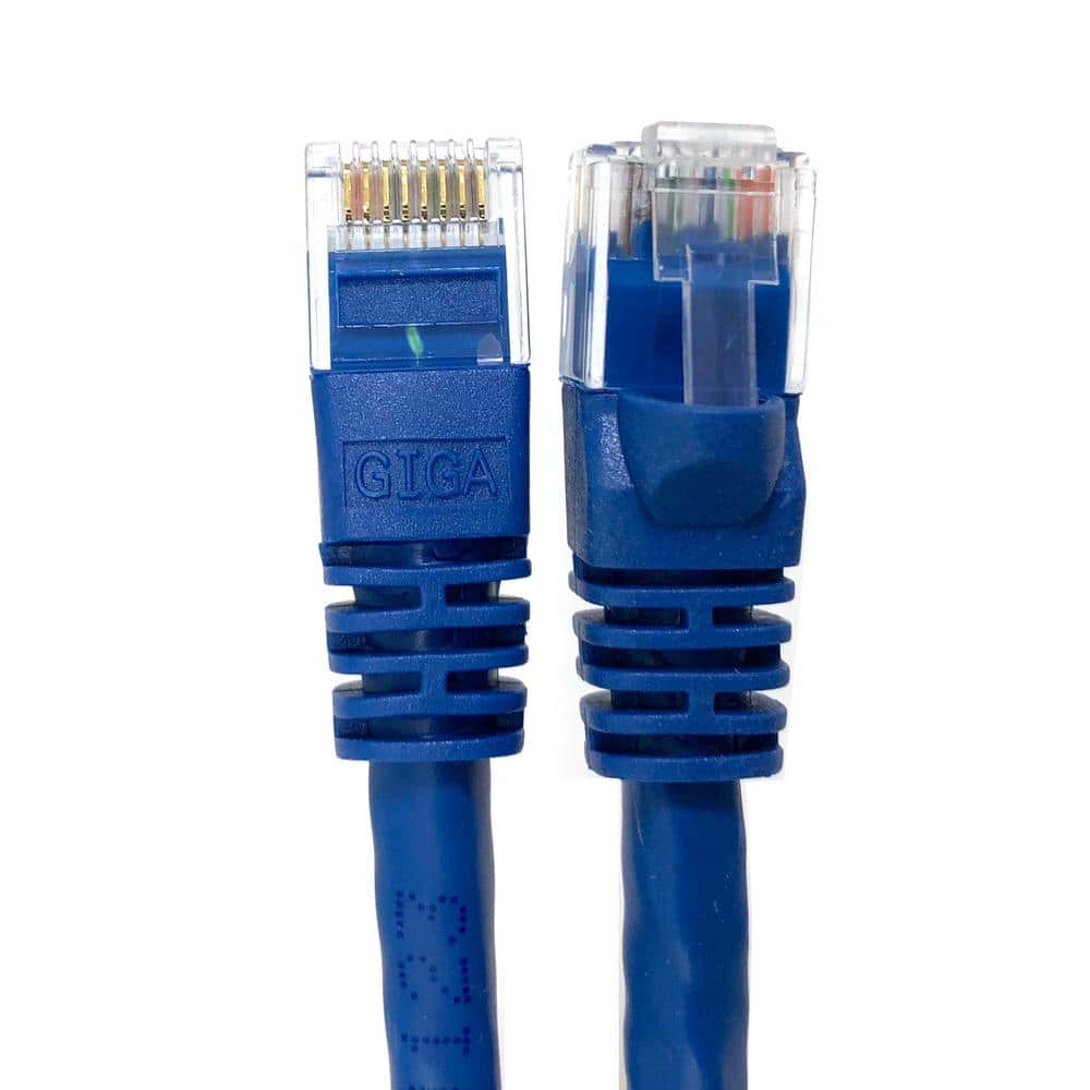 Micro Connectors, Inc 1 ft. CAT 6 Molded UTP Snag-less RJ45 Networking Patch Cable - Blue (100-Pack)