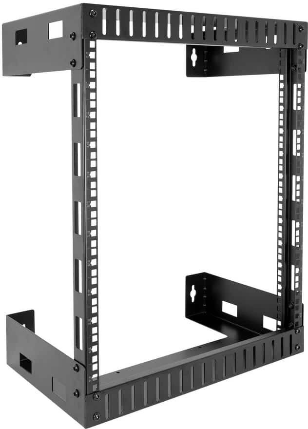 mount-it! 12U Open Frame Wall Server Rack 20 in. Black