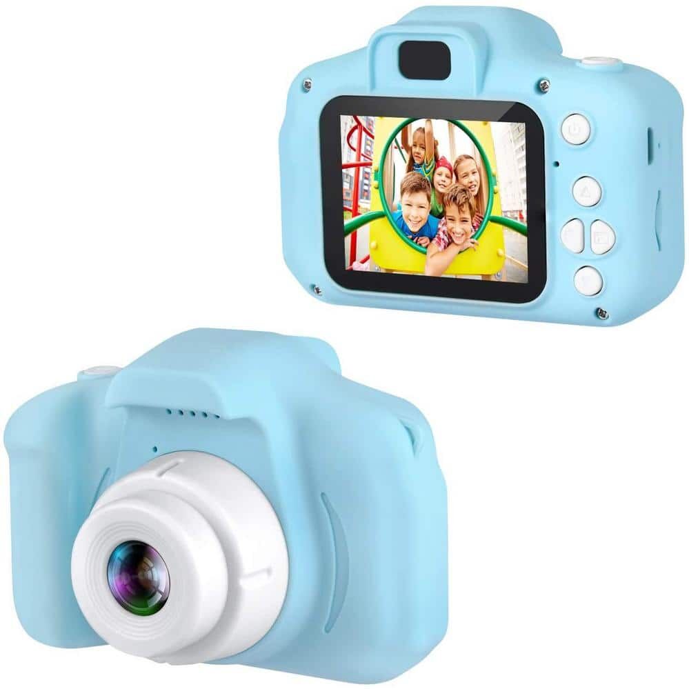 DARTWOOD Kids Digital Camera 1080p Color Display Micro SD Slot (32GB SD Card Included) Perfect Gift for Children (Blue)