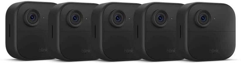 Blink Outdoor 4 (4th Gen) Wireless Outdoor Smart Home Security Camera System with 5 Cameras, up to 2-Year Battery Life (Black)