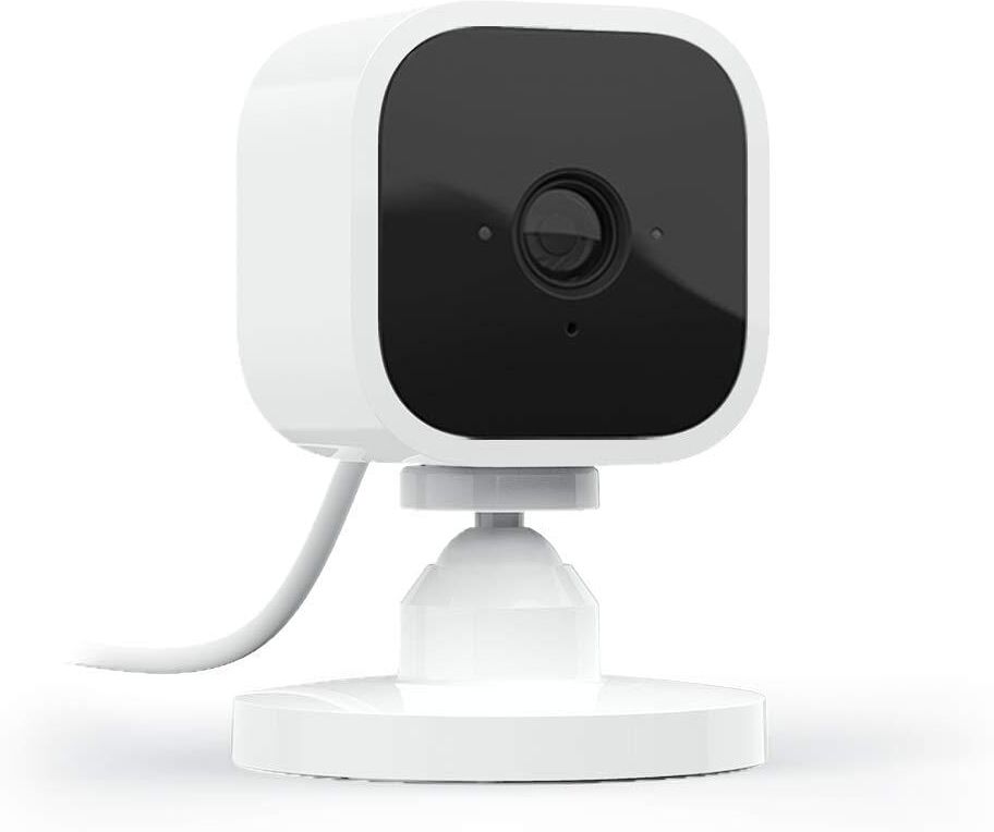 Blink Mini Indoor Wired 1080p Wi-Fi Security Camera in White