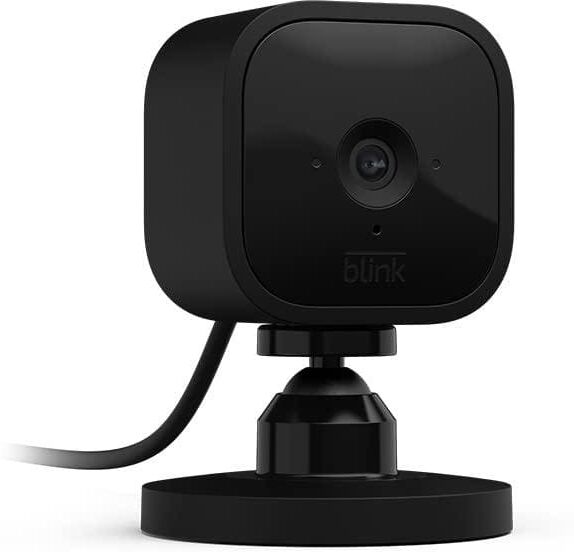 Blink Mini Indoor Wired 1080p Wi-Fi Security Camera in Black