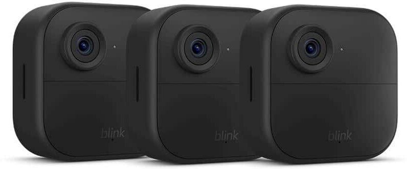 Blink Outdoor 4 (4th Gen) Wireless Outdoor Smart Home Security Camera System with 3 Cameras, up to 2-Year Battery Life (Black)