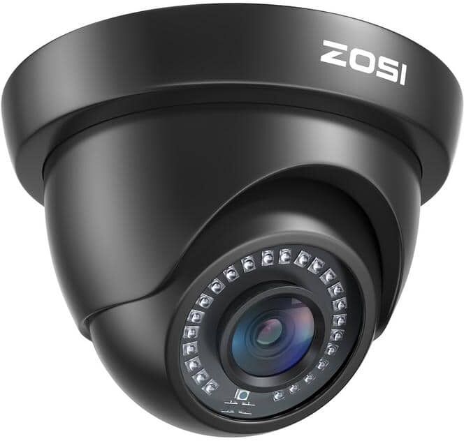 ZOSI Wired 1080p Outdoor Dome Security Camera 4-in-1 Compatible for TVI/CVI/AHD/CVBS DVR