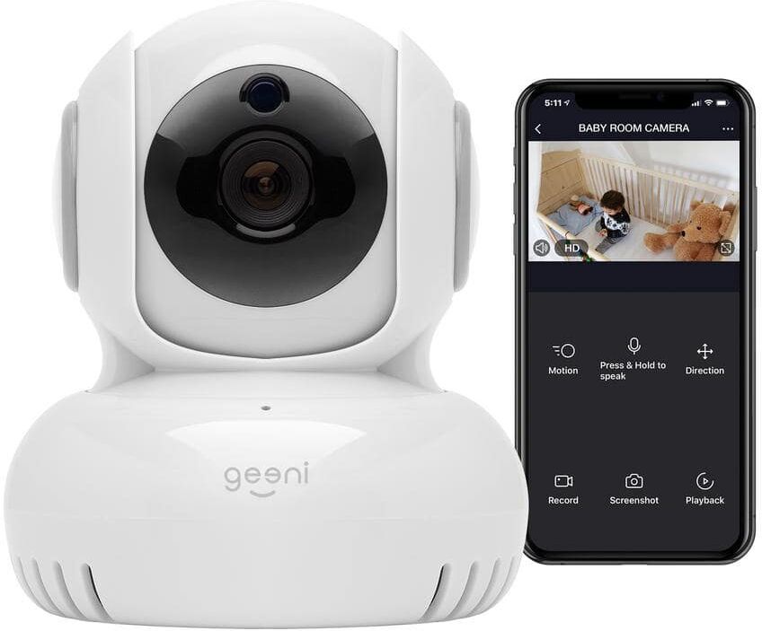 Geeni Sentinel 1080p HD Indoor Tilt Wi-Fi Wireless Camera with Voice Control and Motion Alerts No Hub Required