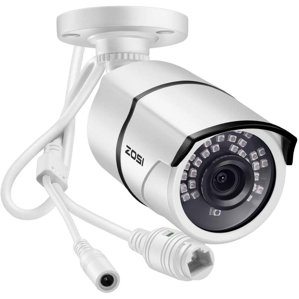 ZOSI ZG2612D 1080P POE Outdoor Security IP Camera Only Work with PoE NVR Model: ZR08RN00, ZR08RN10, ZR08RN20