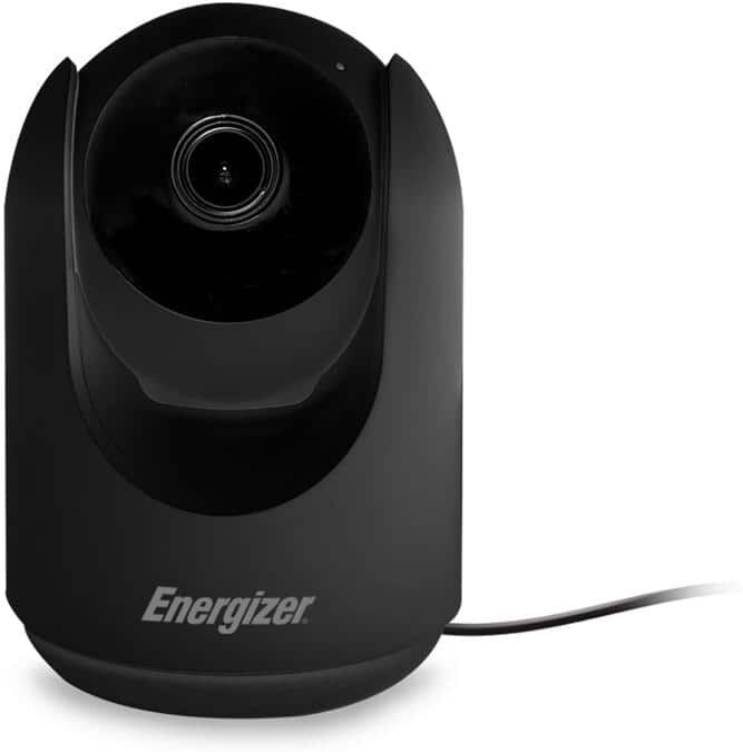 Energizer Pan and Tilt Wired WiFi Indoor Black 1080P HD AC Powered Surveillance Home Security Camera with Auto Motion Trackin