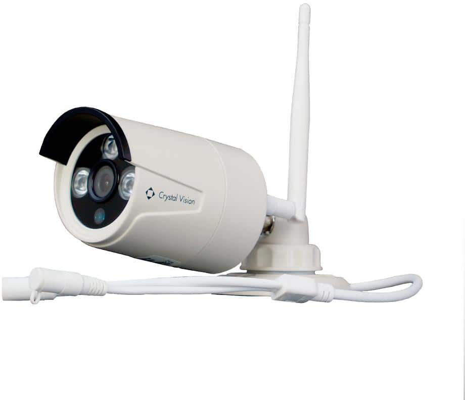 Crystal Vision Wireless 720P Outdoor Bullet Security Camera Add-On/Replacement (Button Type)