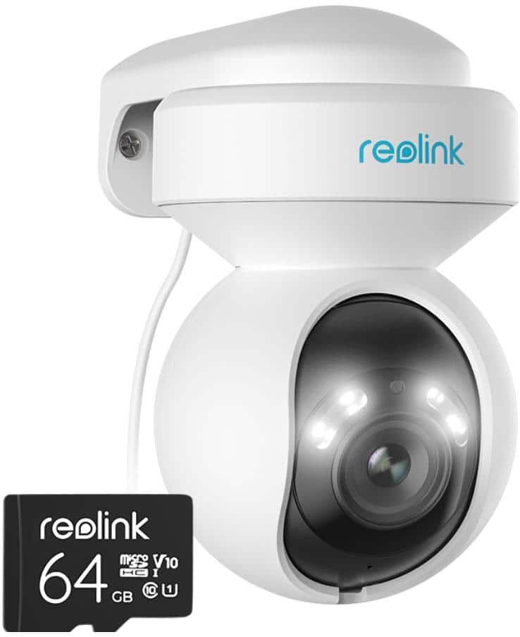 REOLINK E1 Series Plug-in Dual Band WiFi Outdoor 5MP PTZ Home Security Camera with 3X Optical Zoom, Smart Detect, 64GB Storage