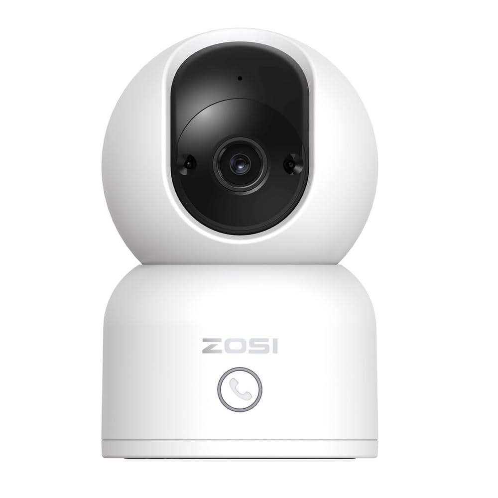 ZOSI 3MP 2K PTZ WiFi Security Camera Baby Monitor, One Press Call, 2-Way Audio, Smart AI Detection, 2.4/5.0 GHZ