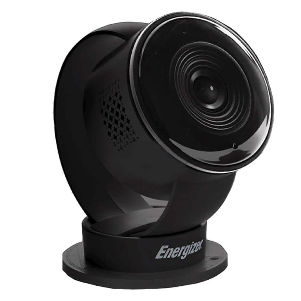 Energizer Smart Wi-Fi Plug-In Black Indoor Wired Camera, 1080P Full HD, Cloud/Micro-SD Card Support