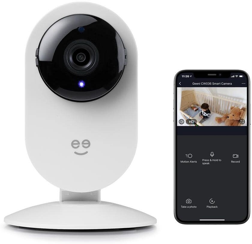 Geeni Glimpse 1080p HD Wireless Smart Camera - Indoor Home Security Camera - No Hub Required - Voice Control