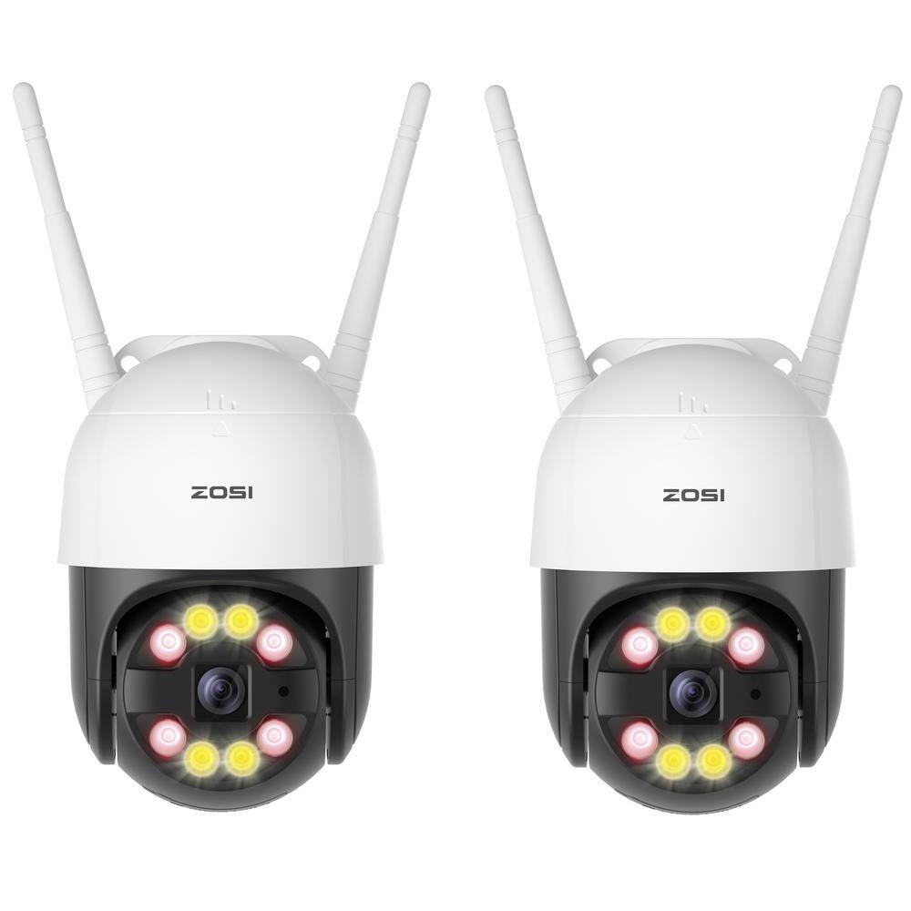 ZOSI Smart 3MP 2K Outdoor Security Camera, 365-Degree Pan/Tilt Wireless Surveillance Camera, Human Detection, 2-Way Audio