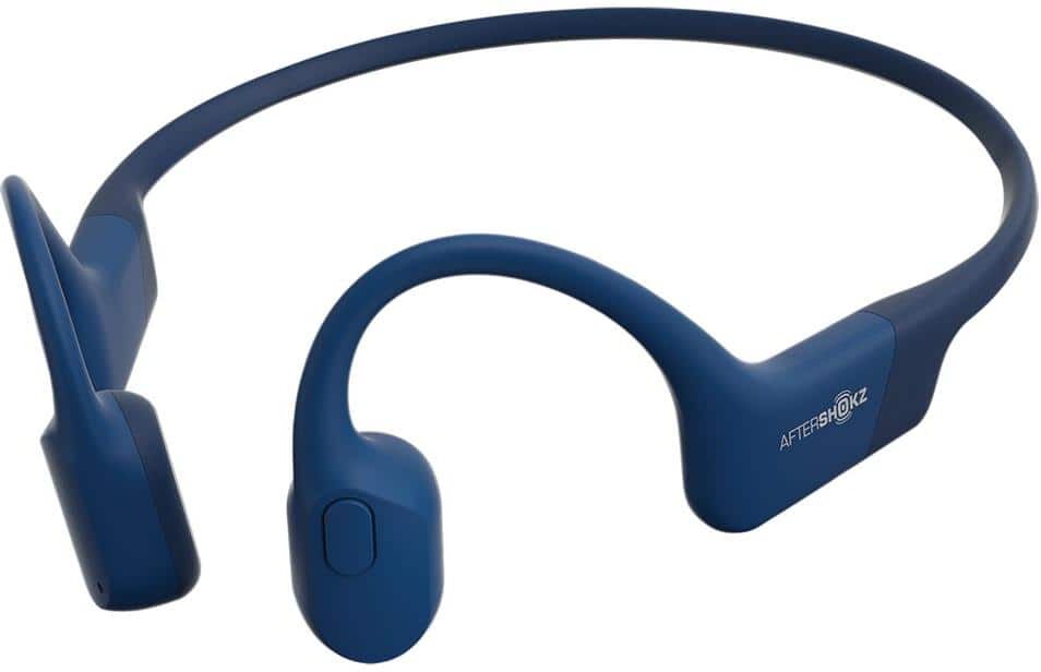 SHOKZ OpenRun Bone-Conduction Open-Ear Sport Headphones with Microphones in Blue