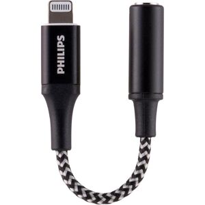 Philips 4 in. Lightning to 3.5mm Audio Auxiliary Adapter in Black