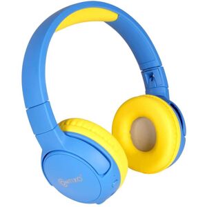 CONTIXO Kid Safe 85dB On Ear Foldable Wireless Bluetooth Headphone, Built-In Micro Phone (Blue + Yellow)