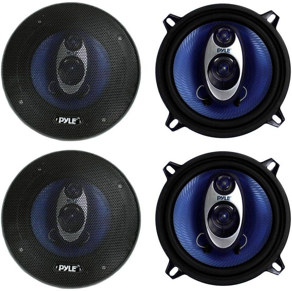 5.25 in. 400-Watt 3-Way Car Audio Triaxial Speakers Stereo (2-Pairs)