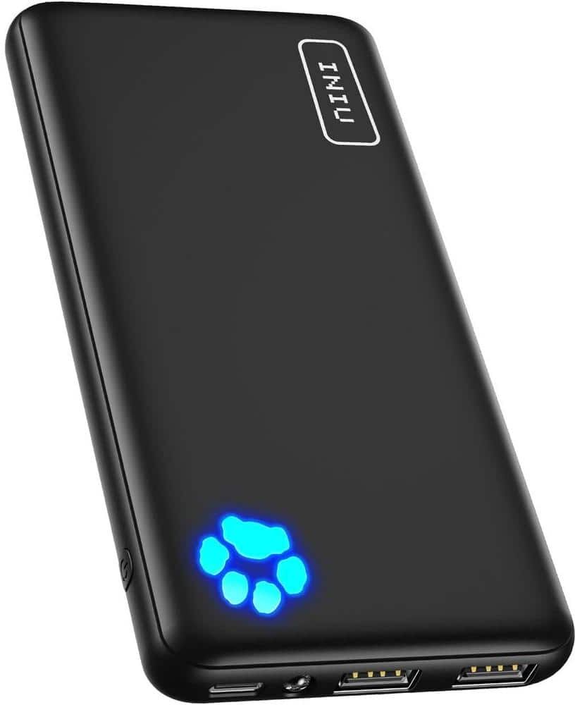 Etokfoks 10000mAh Black Slimmest Portable Powerbank w/USB C in&out High-Speed Charging Battery Compatible w/IPhone 15 14 13 etc