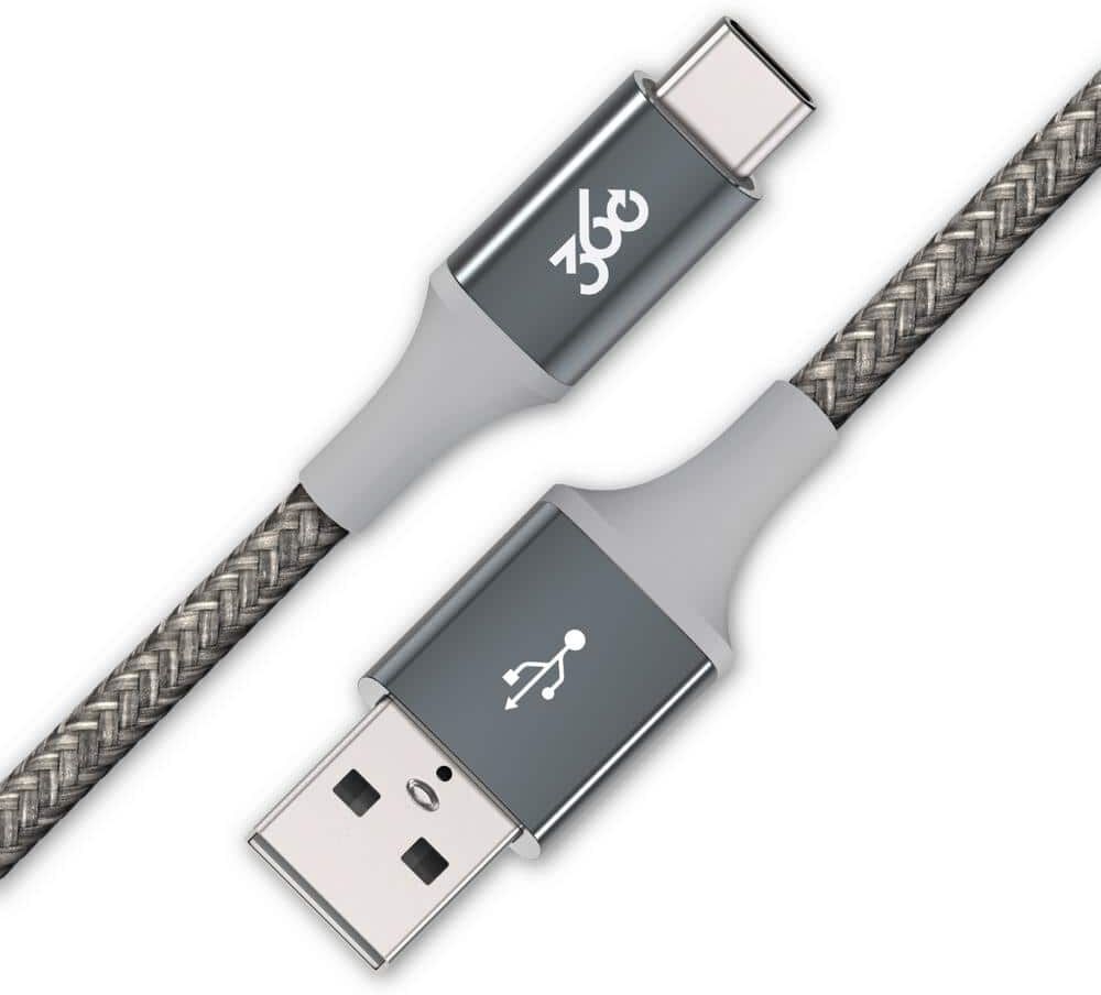 360 Electrical Habitat 8 ft. Braided USB-A to USB-C Cable