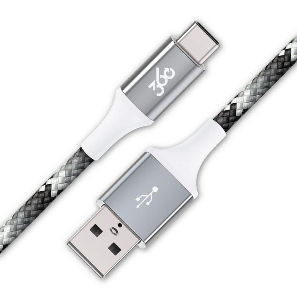 360 Electrical Habitat 8 ft. Braided USB-A to USB-C Cable