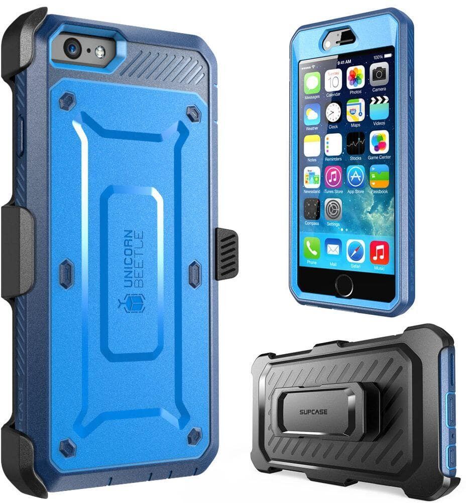 SUPCASE Unicorn Beetle Pro Full-Body Case for Apple iPhone 6/6S, Blue/Black