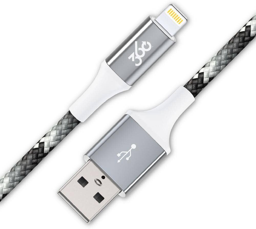 360 Electrical Habitat 8 ft. Braided USB-A to Lightning Cable