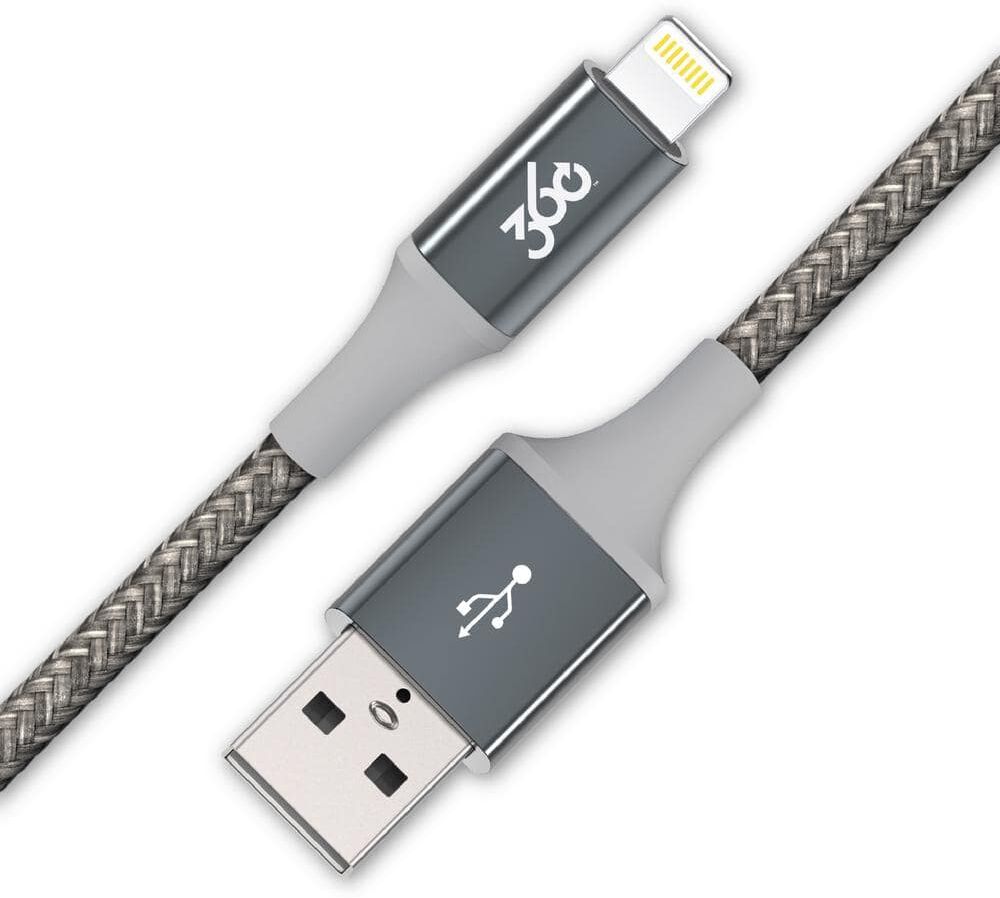 360 Electrical Habitat 8 ft. Braided USB-A to Lightning Cable