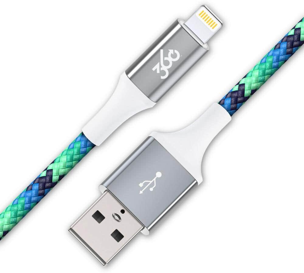 360 Electrical Habitat 4 ft. Braided USB-A to Lightning Cable