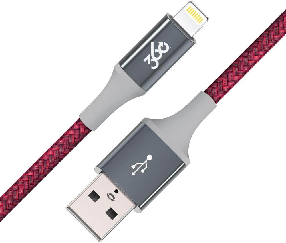 360 Electrical Habitat 8 ft. Braided USB-A to Lightning Cable