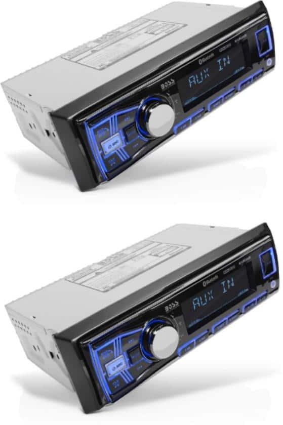 Boss Single Din USB/SD AUX Bluetooth Radio Car Stereo Receiver (2-Pack)