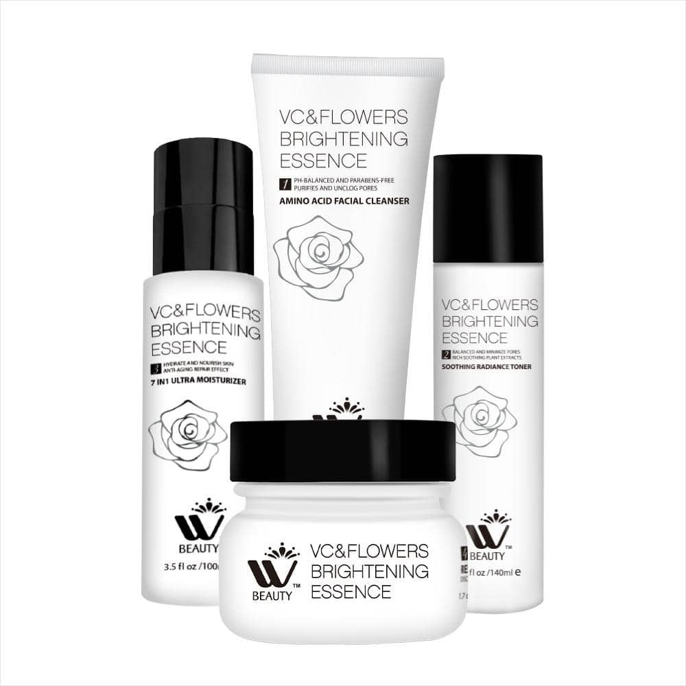 WBM Skincare Beauty Kit -Facial Cleanser for Sensitive Skin, Witch Hazel Facial Toner, Anti-Aging Night Cream