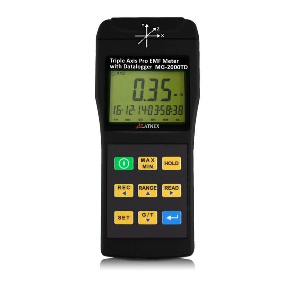 LATNEX MG-2000TD Triple Axis Pro EMF Meter with Datalogger