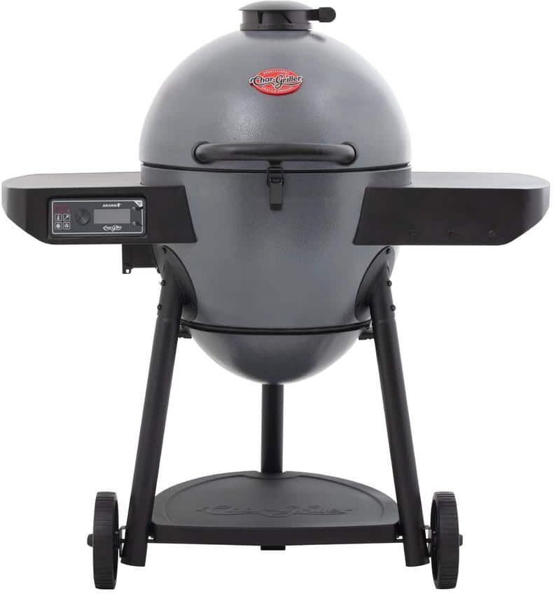 Char-Griller Akorn Auto-Kamado 20-inch Digital WiFi Charcoal Grill in Gray